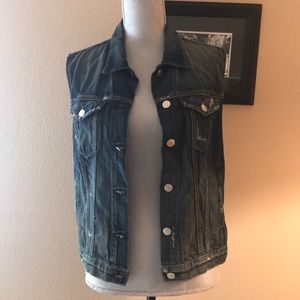Rag and bone Distressed denim vest